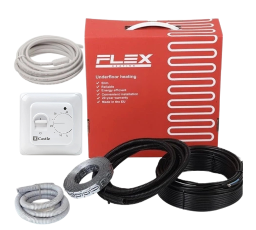 Тепла підлога гріючий кабель Flex 17 (17 вт/ м.пог)