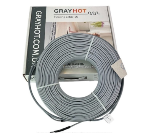 Тепла підлога гріючий кабель Gray-Hot (15 вт/ м.пог)