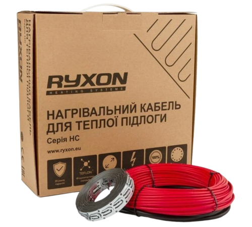 Тепла підлога гріючий кабель Ryxon (20 вт/ м.пог)
