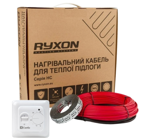 Тепла підлога гріючий кабель Ryxon (20 вт/ м.пог)