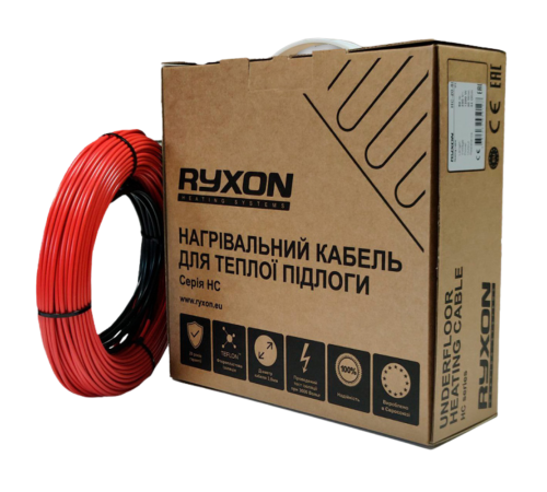 Тепла підлога гріючий кабель Ryxon (20 вт/ м.пог)