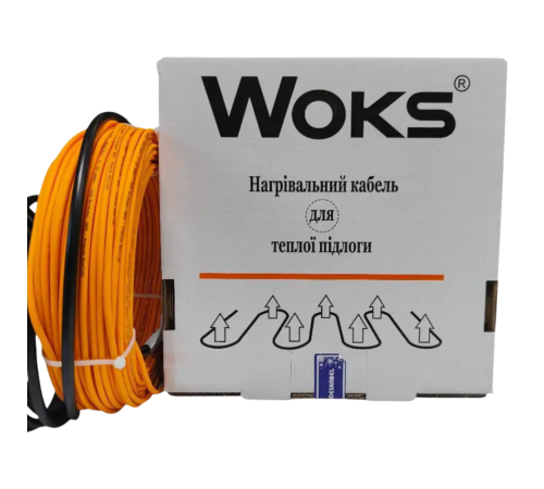 Тепла підлога гріючий кабель Woks - 18 (18 вт/ м.пог)