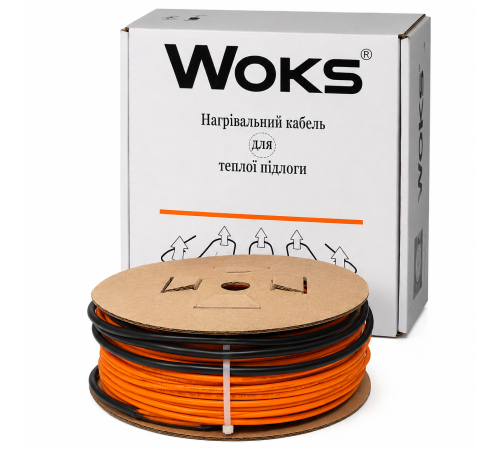 Тепла підлога кабель під плитку Woks - 18 (18 вт/ м.пог)