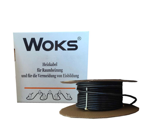 Тепла підлога гріючий кабель Woks 20T (20 вт/ м.пог)