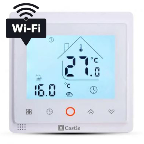 Програмований терморегулятор Castle Wi-Fi AC603H Білий